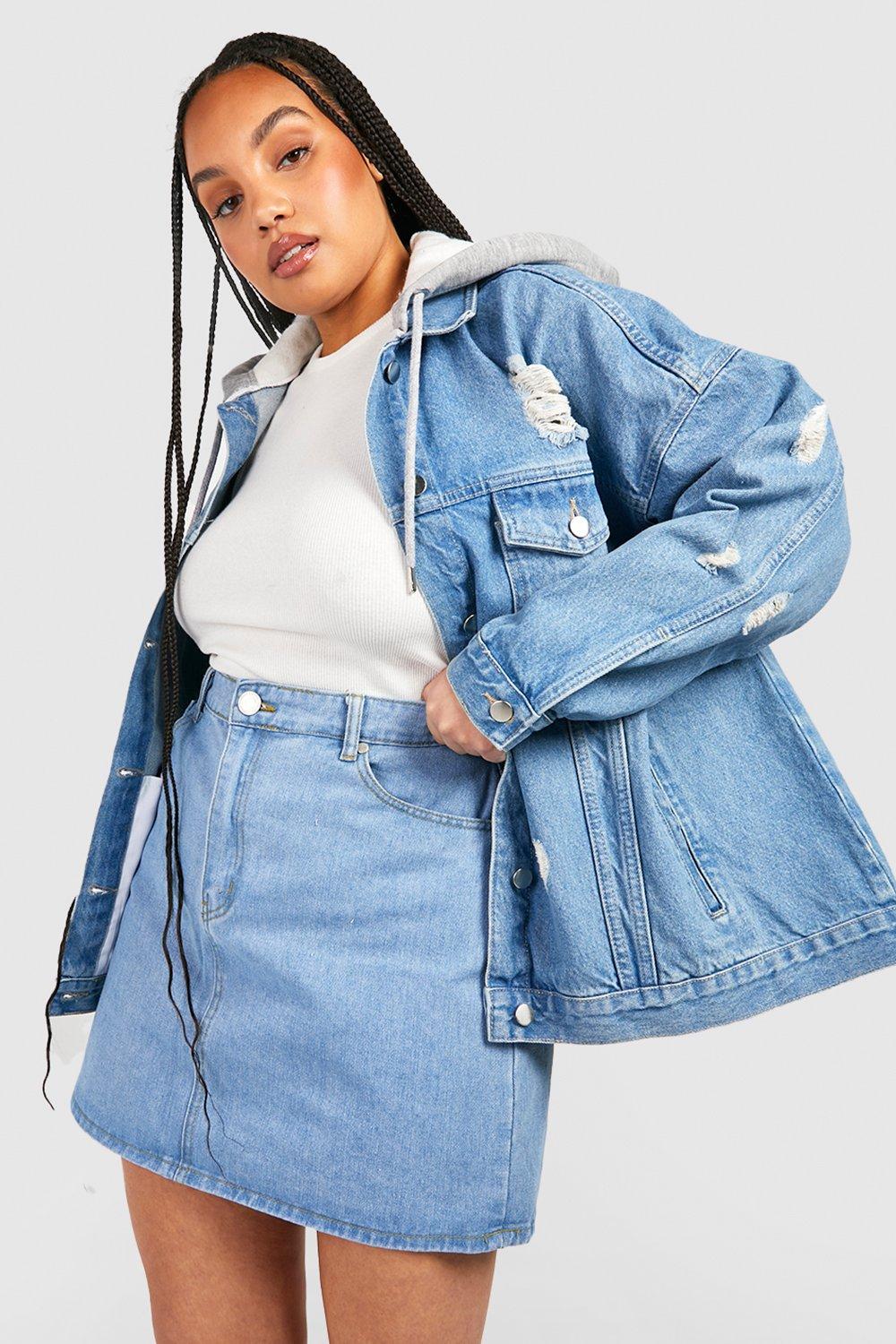 Veste en jean grande taille femme pas cher sale